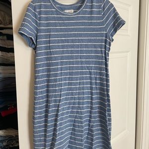Lou&grey white and blue striped tshirt dress L